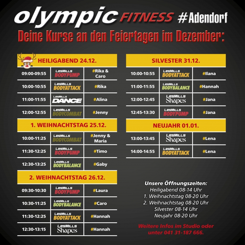 Weihnachten/Silvester/Neujahr